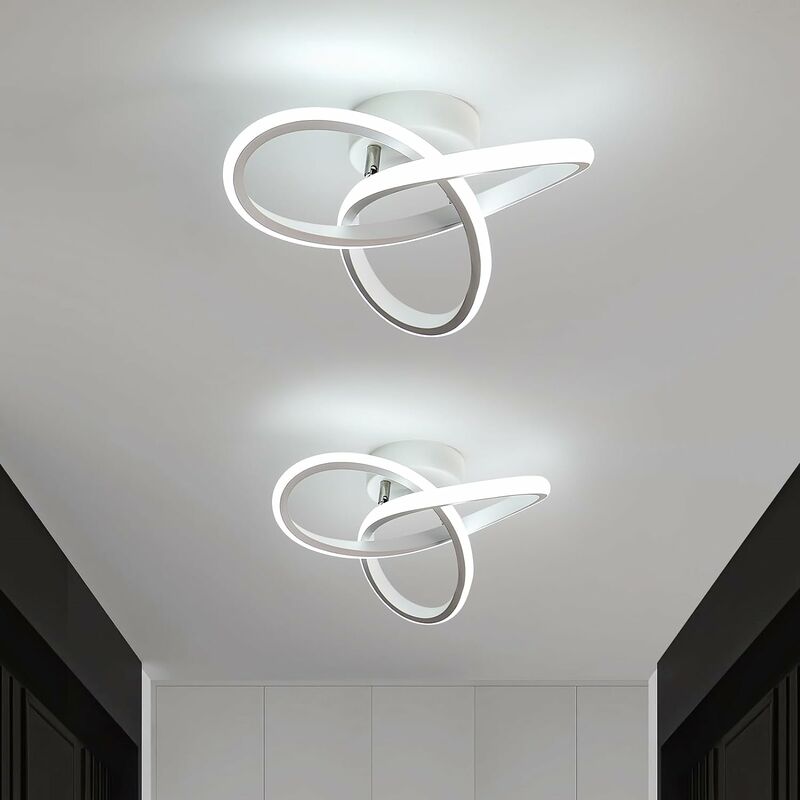 foto del prodotto comely 2 pezzi led led moderno a led moderno, luce del soffitto 22w 2500lm, lampada a soffitto bianco creativo camera da letto cucina personale