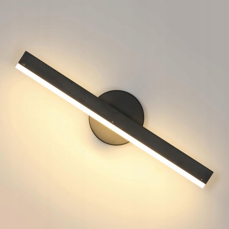 foto del prodotto comely applique da parete a led per interni, lampada da parete moderna nera da 8 w per camera da letto, lampada da parete in acrilico per soggiorno
