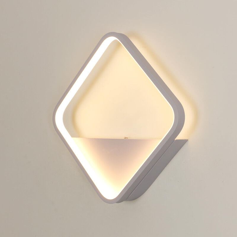 foto del prodotto comely applique da parete a led quadrata per interni, moderna lampada da parete bianca da 20 w, lampada da parete in acrilico per soggiorno, camera