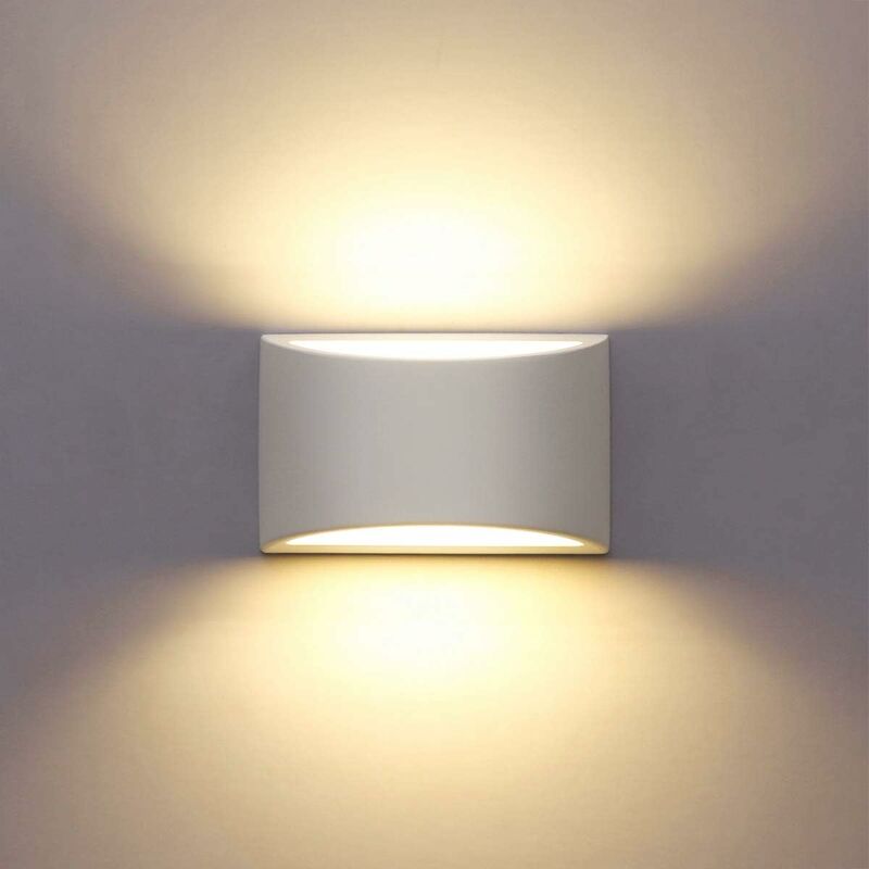 foto del prodotto comely applique da parete per interni, lampada da parete a led bianca 7w applique da parete moderna in gesso bianco caldo per camera da letto casa