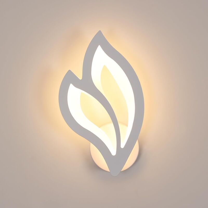 foto del prodotto comely applique murale led interna bianca, lampada murale moderna creativa a forma di fiore in acrilico 13w 1500lm 3000k luce bianca calda,