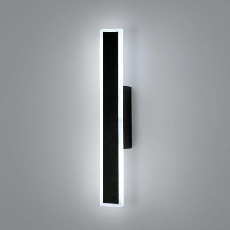 foto del prodotto comely applique murale led interna nero 12w moderno design rettangolare creativo illuminazione da parete con 3 temperature di colore per camera