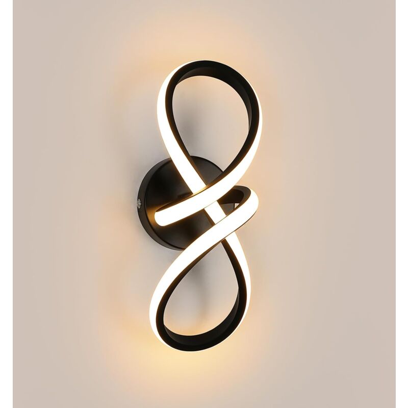 foto del prodotto comely applique murale led moderna 20w in alluminio, lampada da soffitto led a forma di 8, l29xw10cm, per corridoio, soggiorno, camera da letto,