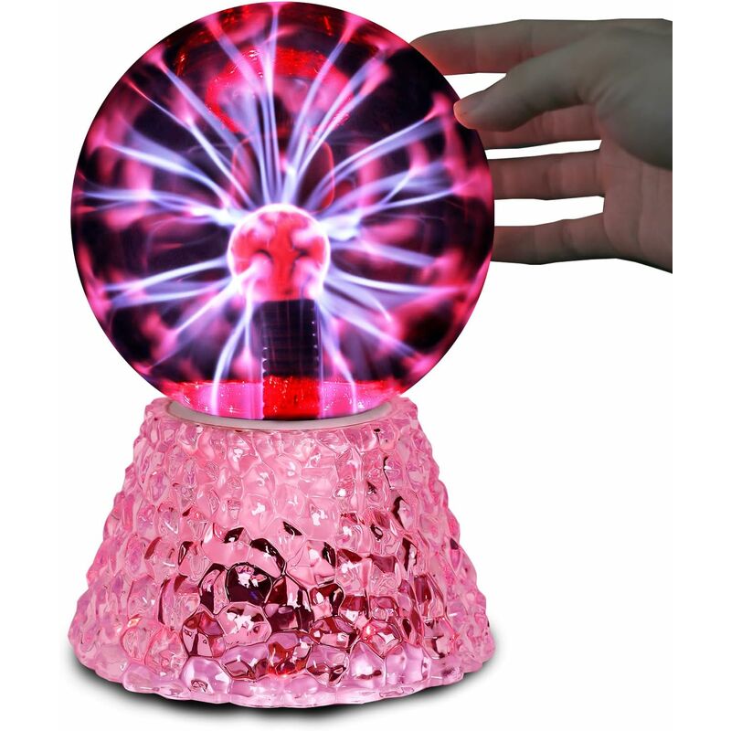 foto del prodotto comely lampada al plasma magica 5 pollici, palla sensibile al suono e al tocco, sfera di luce lampeggiante, decorazione e regalo di natale, lucina