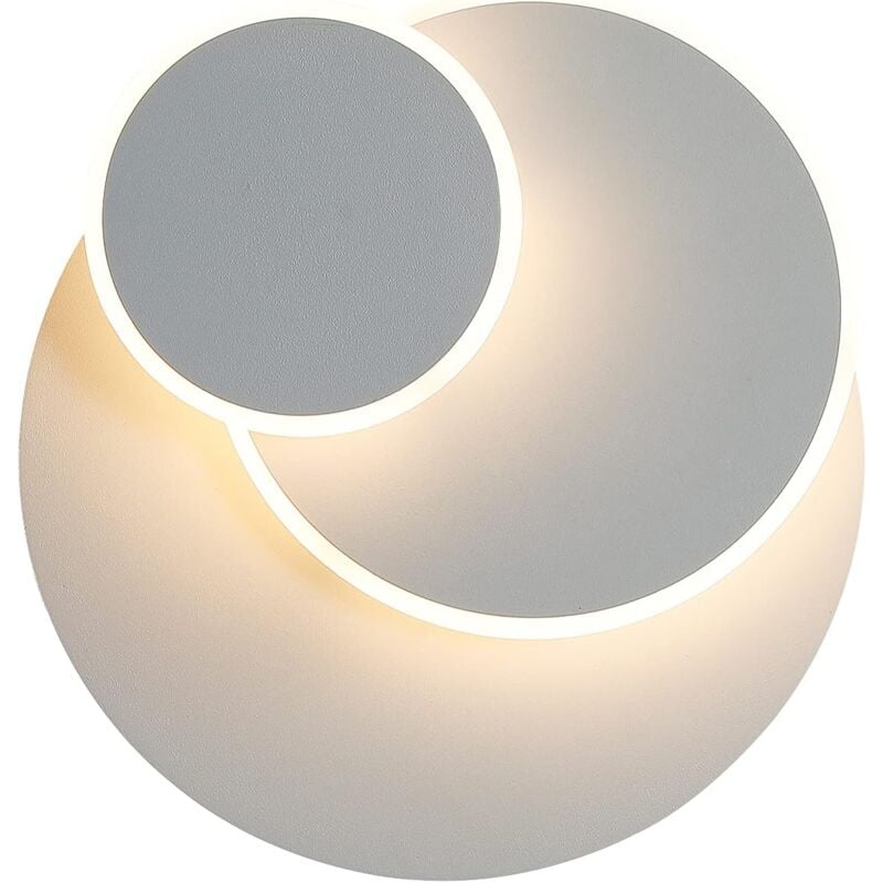 foto del prodotto comely lampada da parete led moderna bianca 15w, design creativo a 3 strati rotanti, adatta per soggiorno, camera da letto, corridoio 1 pezzo