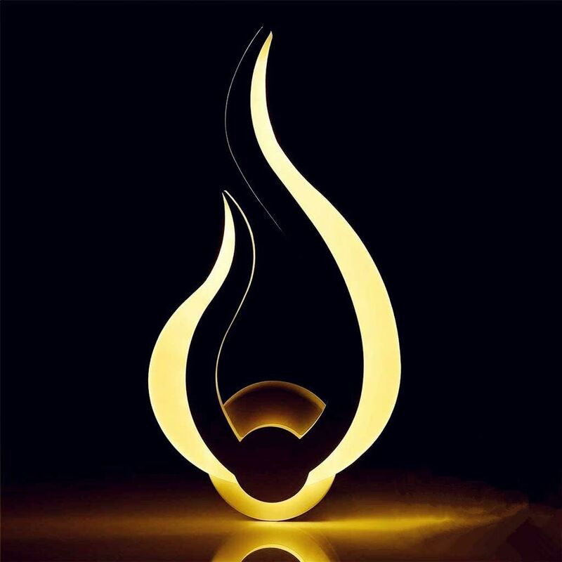 foto del prodotto comely lampada da parete per interni a led, lampada da parete moderna, luce notturna a forma di fiamma bianca calda per corridoio camera da letto