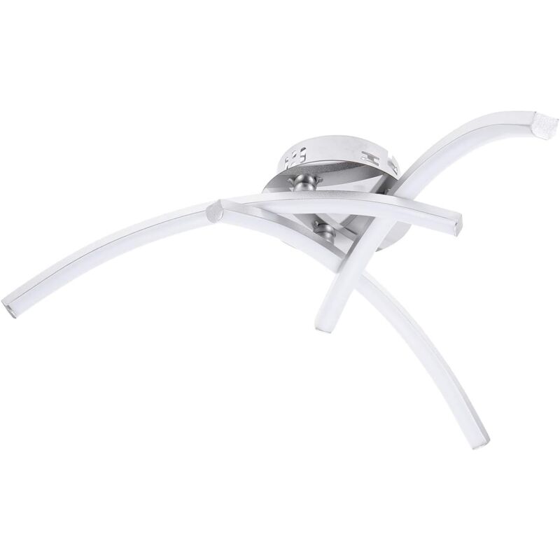 foto del prodotto comely lampada da soffitto led moderna in alluminio a forma di forchetta argentata ideale per soggiorno, camera da letto, scala, corridoio 21w,