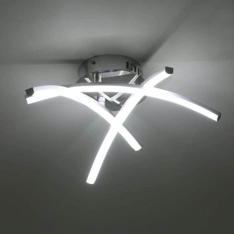 foto del prodotto comely lampada da soffitto led moderna in alluminio a forma di forchetta argentata ideale per soggiorno, camera da letto, scala, corridoio 21w,