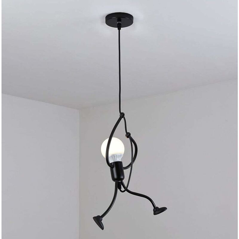 foto del prodotto comely lampadario da soggiorno e27 lampadario da camera per bambini in ferro, lampadario da soggiorno creativo con cartoni animati, lampada a
