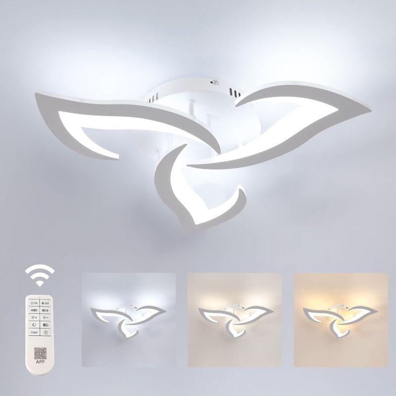 foto del prodotto comely luce a soffitto a led dimmabile moderne 35w 3937lm acrilico 3000k 6500k illuminazione remoto luce luce a soffitto per soggiorno dia 58 cm