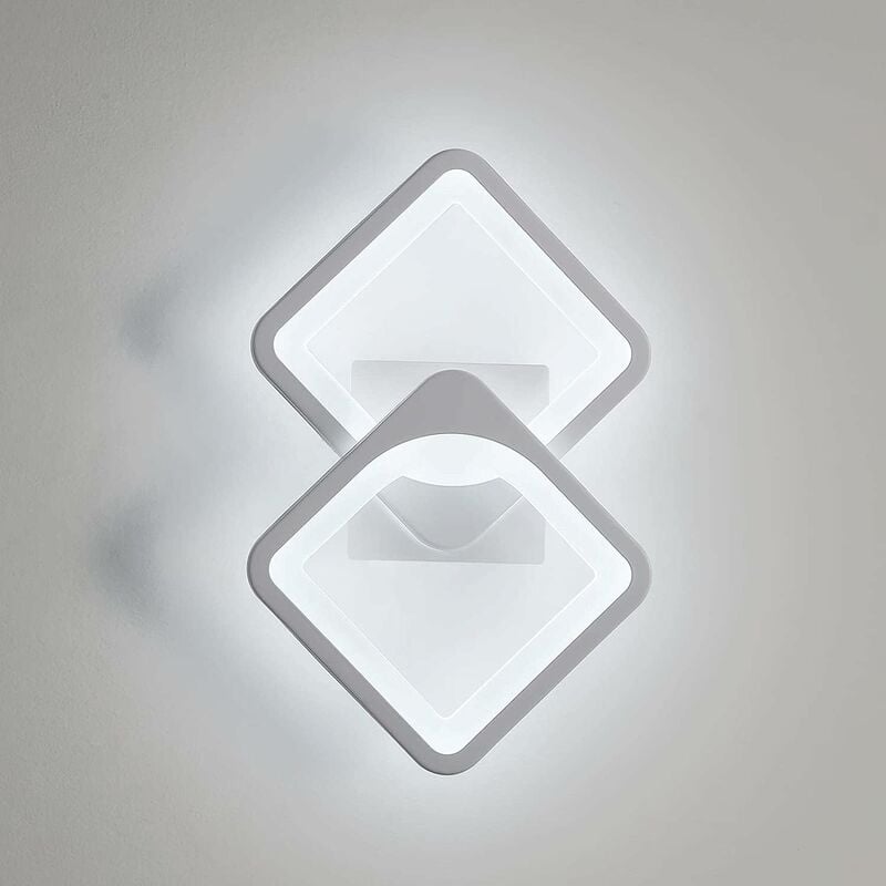 foto del prodotto comely luce murale interna 24w, moderna lampada a led da parete, bianco freddo, 6000k 2400lm, pareti di forma convertibile per camera da letto,
