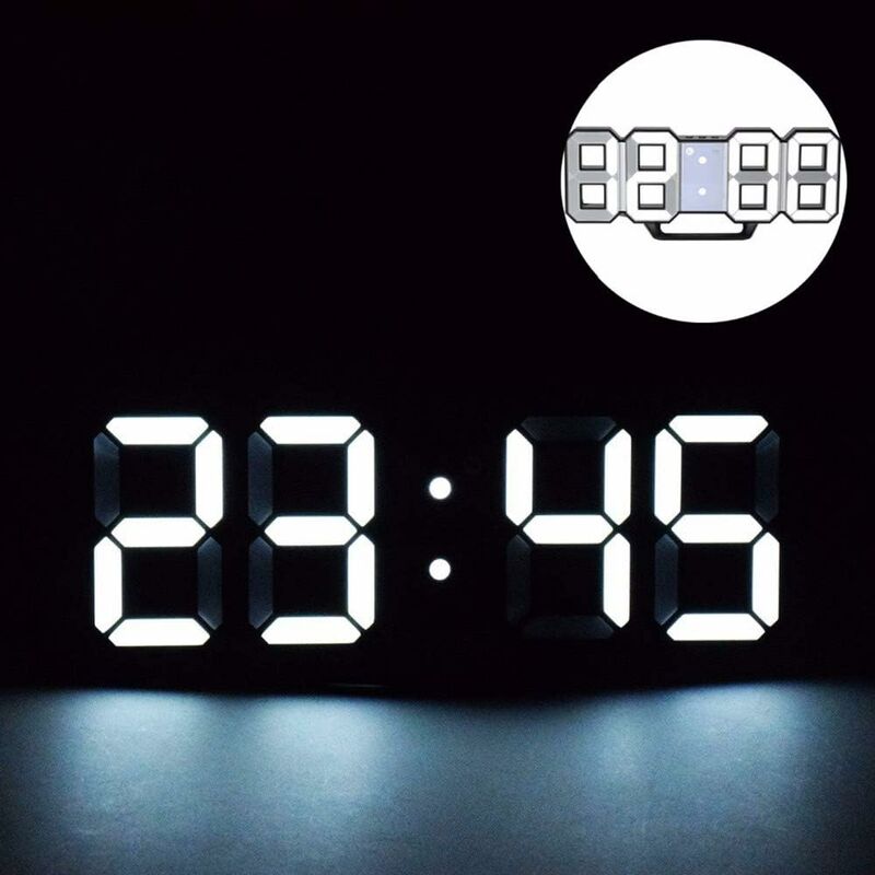foto del prodotto comely modern led 3d digital digital clock e perfetto orologio da tavolo per l ufficio della funzione di sveglia digitale