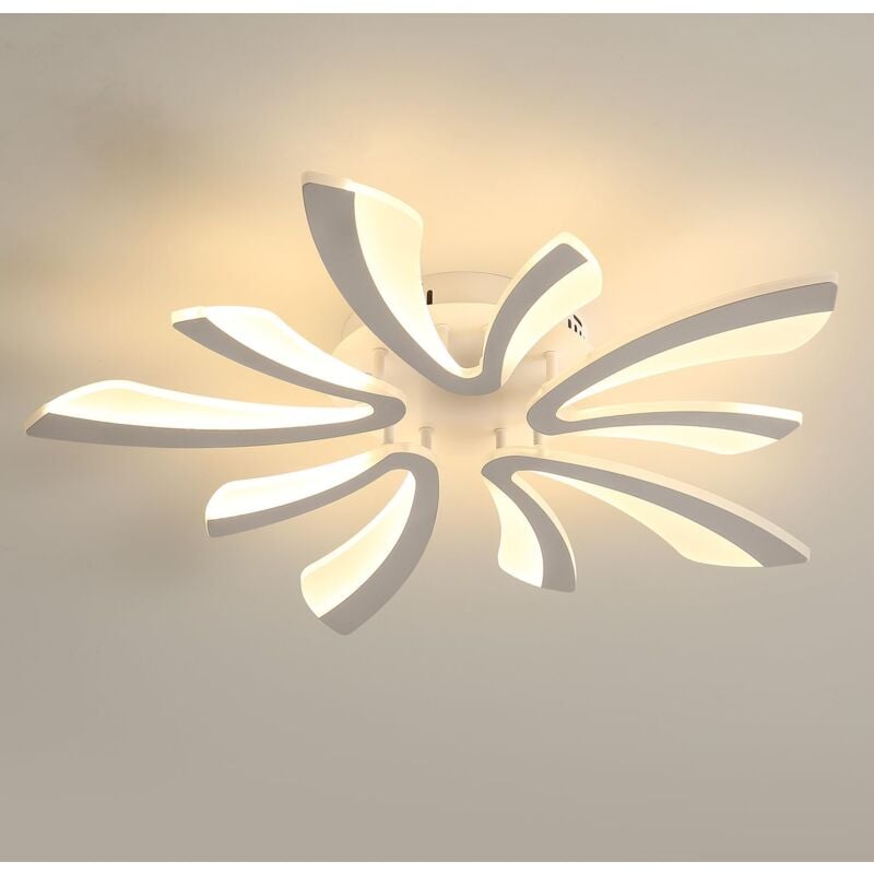 foto del prodotto comely moderna plafoniera a led, lampada da soffitto 50w 5625lm, luce calda 3000k, apparecchio di illuminazione in acrilico per soggiorno, camera