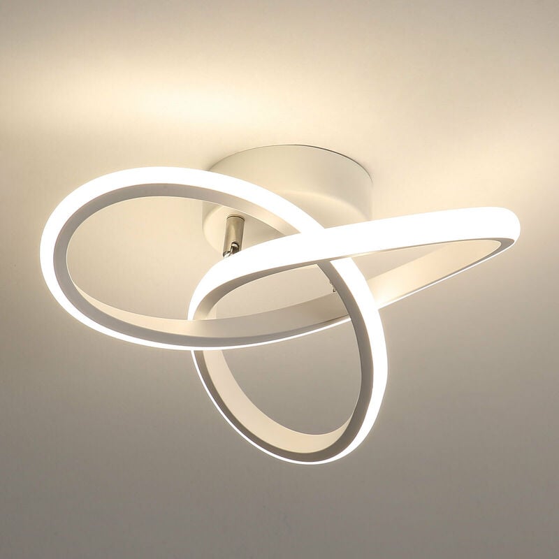 foto del prodotto comely moderna plafoniera led in alluminio, 22w 2475lm, 4500k lampada da soffitto bianca per cucina, soggiorno, camera da letto, dia 24cm