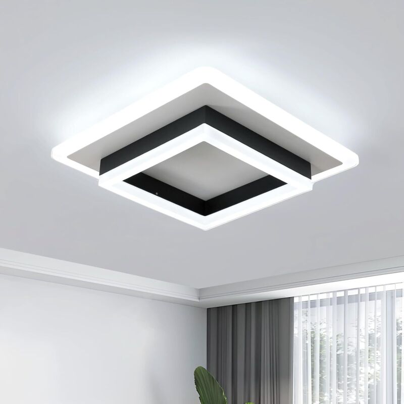 foto del prodotto comely plafoniera a led da 30 w, plafoniera a led quadrata, plafoniera da incasso a soffitto 6500 k, plafoniera a risparmio energetico per sala da