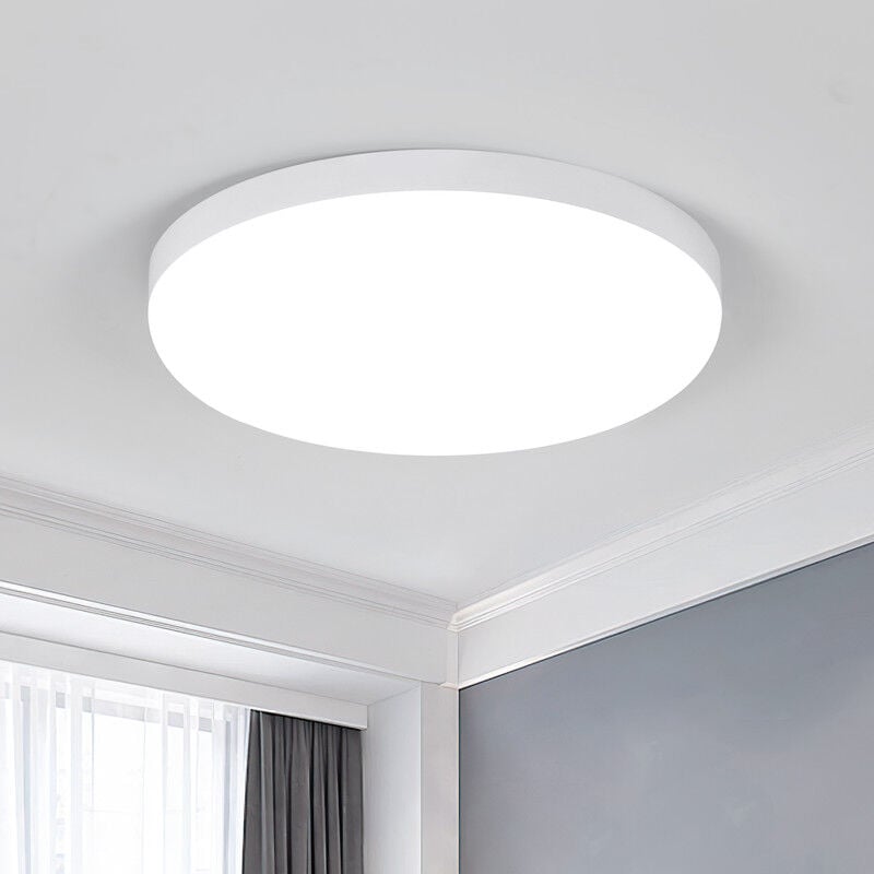 foto del prodotto comely plafoniera a led, ip44 impermeabile lampada da bagno rotonda piatta 32w 6000k moderna semplice e sottile lampada per soggiorno camera da