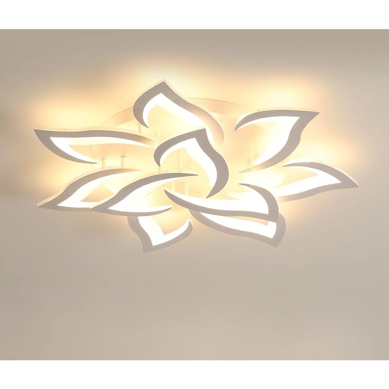 foto del prodotto comely plafoniera a led, lampada da soffitto 90w 8100lm 3500k, plafoniera a led lotus per soggiorno, camera da letto, bagno 8510cm