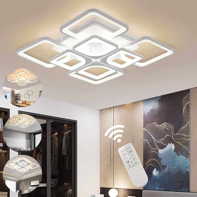 foto del prodotto comely plafoniera a led, lampada da soffitto a led dimmerabile 100w, lampadario a sospensione 8000lm dimmerabile 30006000k per soggiorno, ufficio,