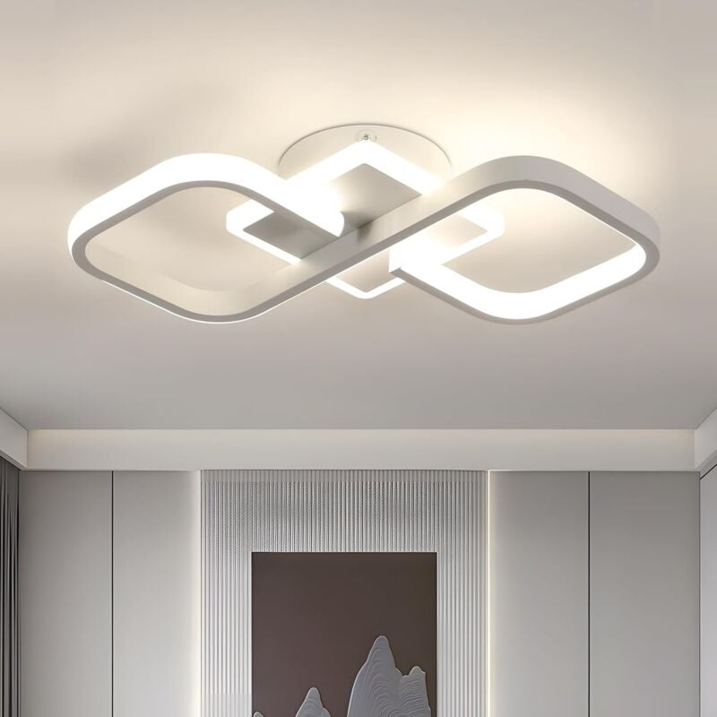 foto del prodotto comely plafoniera a led, lampada da soffitto quadrata da 30 w e 4000 lm, plafoniera moderna in acrilico bianco per corridoio, bagno, cucina,