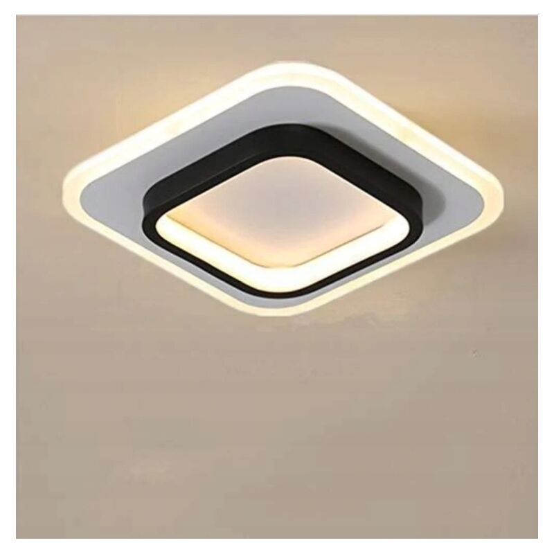 foto del prodotto comely plafoniera a led moderna, 21 w 3000 lm, lampada da soffitto quadrata nera, plafoniera in acrilico per camera da letto, cucina, soggiorno,