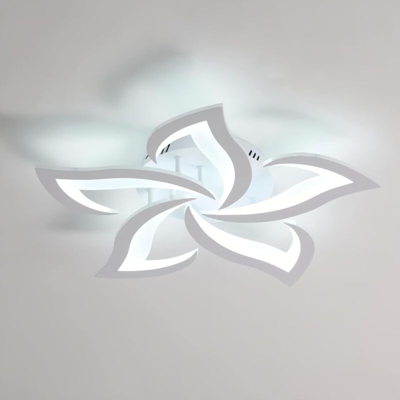 foto del prodotto comely plafoniera a led, moderna lampada da soffitto 60w 4500lm, moderna plafoniera a petalo per soggiorno, cucina, bagno, camera da letto, sala da