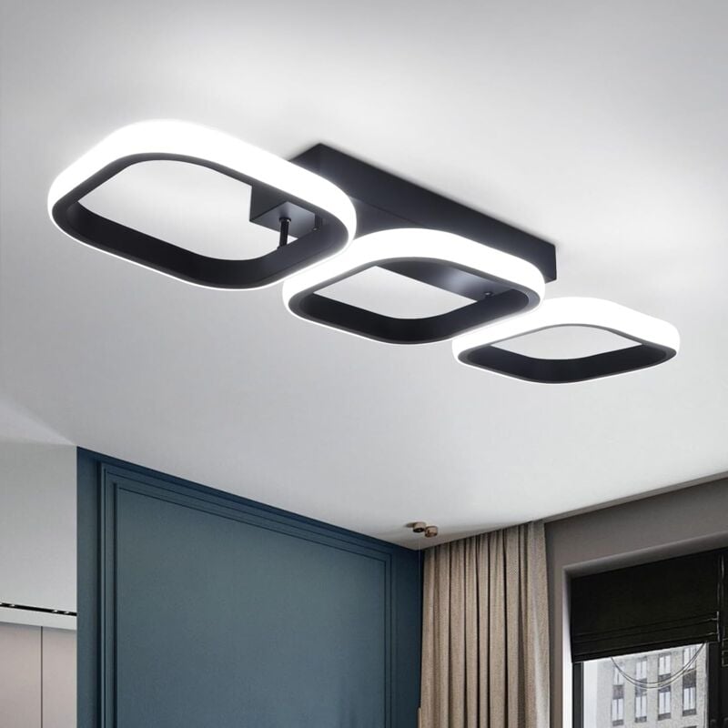foto del prodotto comely plafoniera a led, plafoniera a led moderna quadrata da 30 w e 2700 lm, per cucina, soggiorno, corridoio, camera da letto, bianco freddo 6000