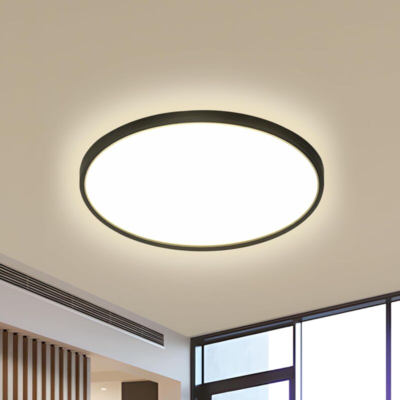 foto del prodotto comely plafoniera led, 18w 2025lm lampada da soffitto per bagno nero, plafoniera rotonda impermeabile ip40 per cucina camera da letto soggiorno