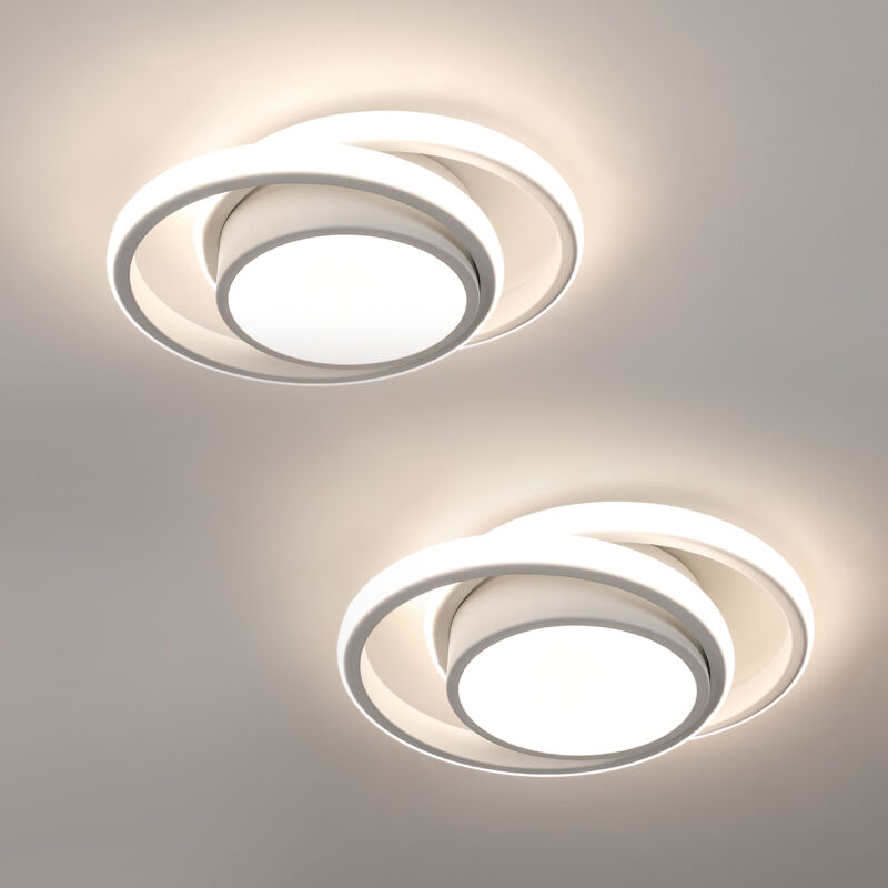foto del prodotto comely plafoniera led 2 pc, lampada da soffitto rotonda 32w 2350lm, plafoniera moderna per corridoio camera da letto bagno cucina soggiorno, luce