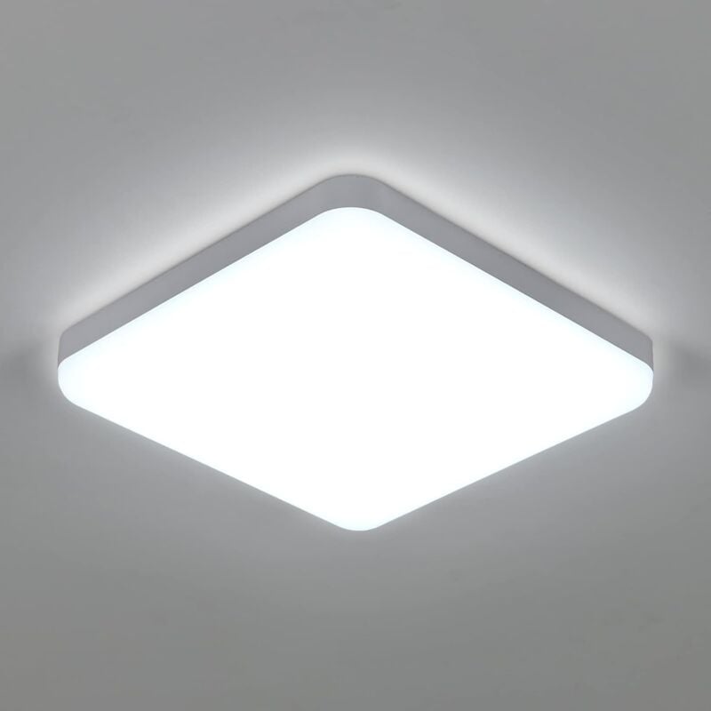 foto del prodotto comely plafoniera led 32w 3600lm, impermeabile ip54, luminaria da soffitto per bagno cucina corridoio balcone 25cm luce bianca 6500k