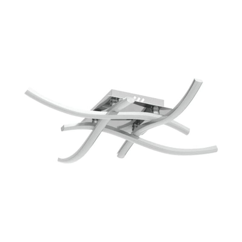 foto del prodotto comely plafoniera led con design creativo a 4 luci, forma a onde incrociate, ip20, diametro 36cm, per soggiorno, camera da letto, cucina argento