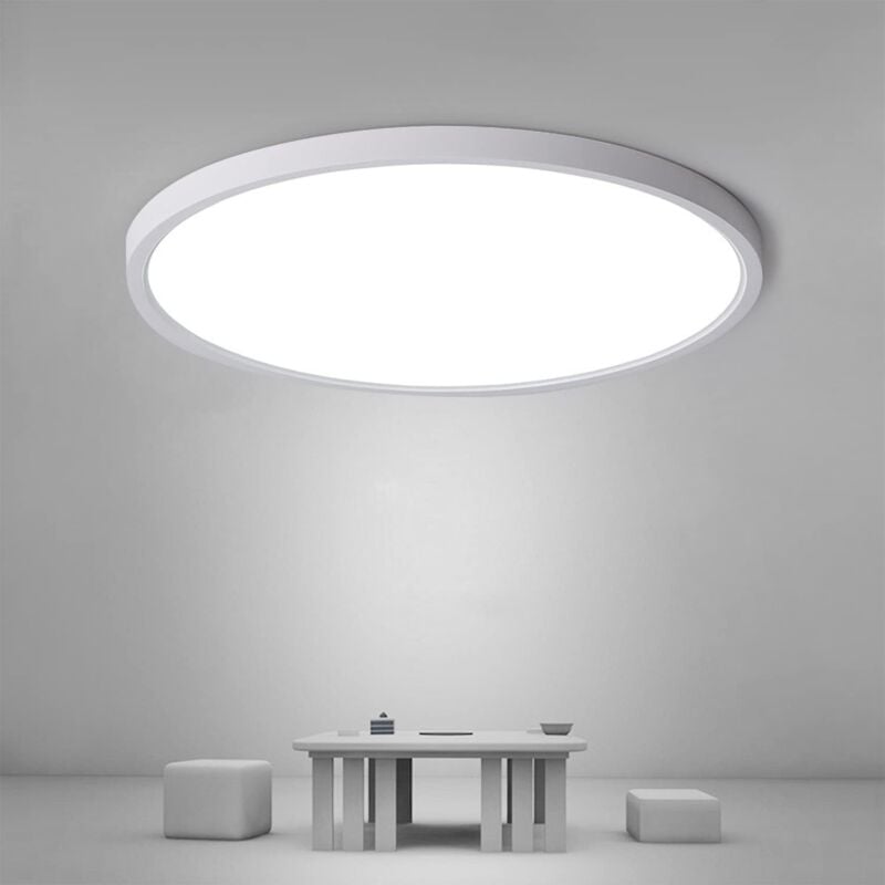foto del prodotto comely plafoniera led diametro 30 cm, 24w 2160lm, per camera da letto, bagno, cucina, corridoio, balcone bianco luce bianca 6500k