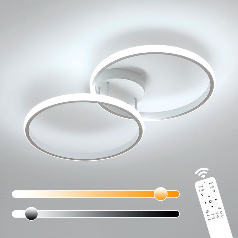 foto del prodotto comely plafoniera led dimmerabile, 39w 4275lm plafoniera led moderna per camera da letto con telecomando 3000k 6500k, lampada da soffitto in