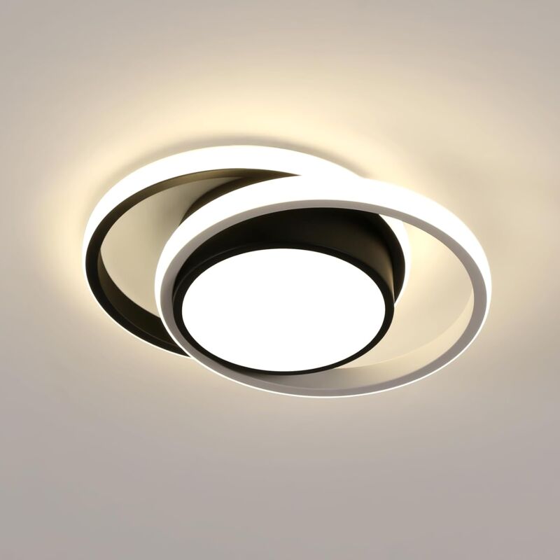 foto del prodotto comely plafoniera led, lampada da soffitto rotonda 32w 3600lm, plafoniera moderna per corridoio camera da letto bagno cucina soggiorno, luce