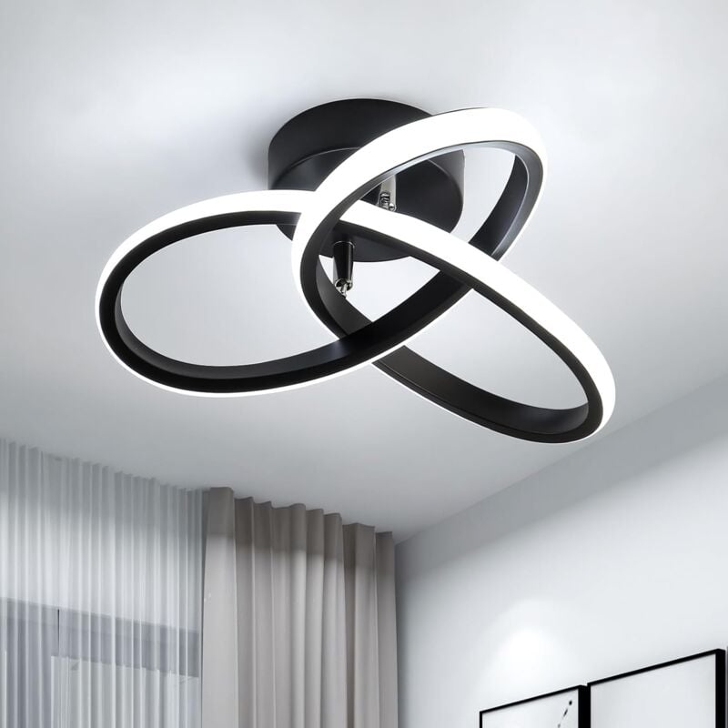 foto del prodotto comely plafoniera led moderna, 22w 2500lm, design a forma di trifoglio, luce bianca 6500k, per camera da letto, cucina, balcone, corridoio classe