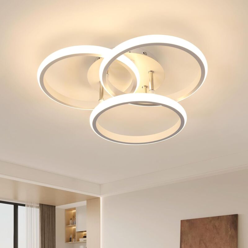 foto del prodotto comely plafoniera led moderna, 40w 4500lm rotonda, lampada da soffitto led in alluminio, luminaria da soffitto interna per camera da letto,