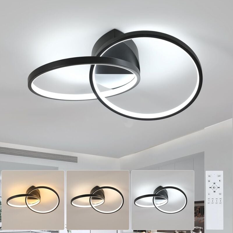 foto del prodotto comely plafoniera led moderna con telecomando, apparecchio di illuminazione dimmerabile per soggiorno, camera da letto, cucina, ufficio 23 w,