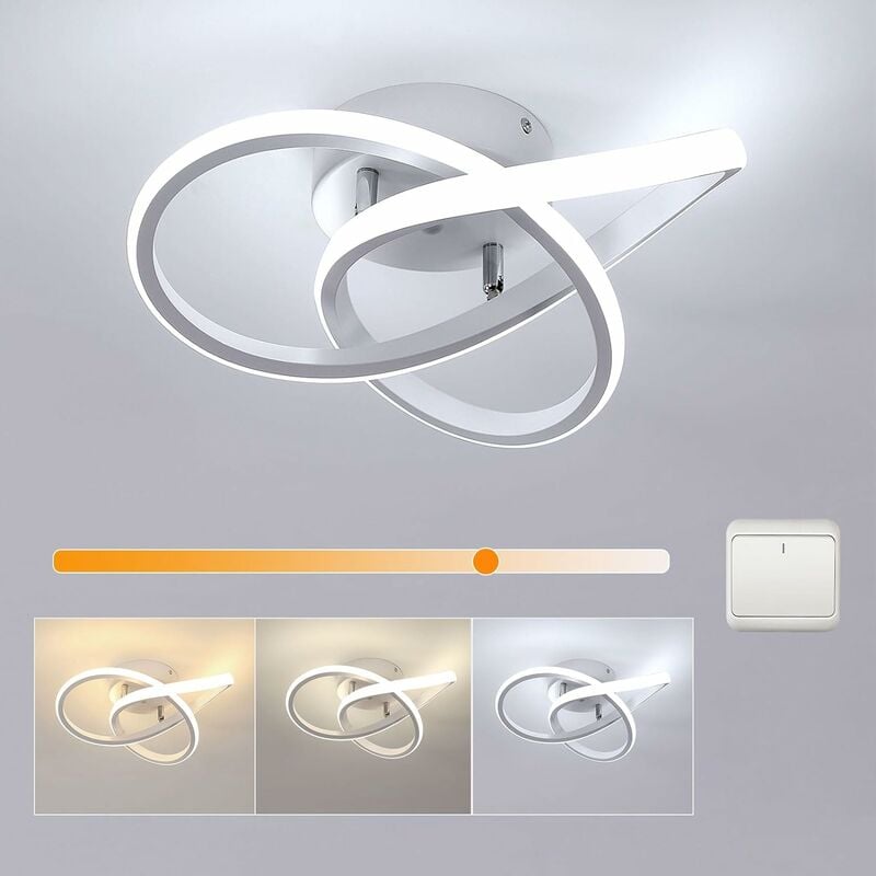 foto del prodotto comely plafoniera led moderna, lampada da soffitto led creativa in alluminio 30w, lampadario per cucina, soggiorno, camera da letto, sala da pranzo