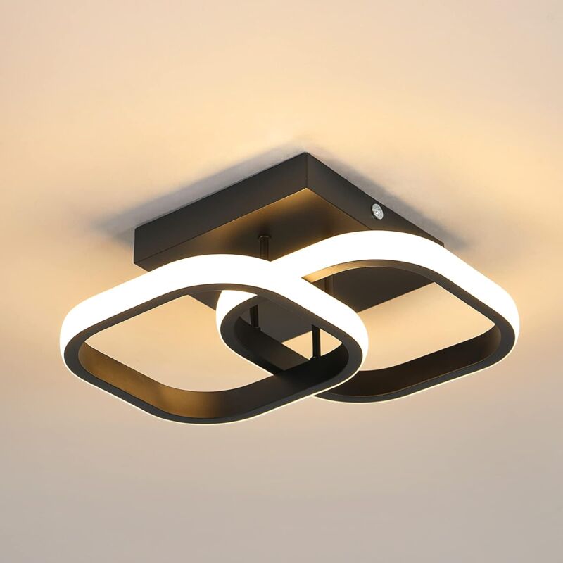 foto del prodotto comely plafoniera led moderna, lampada da soffitto quadrata in acrilico diametro 19 cm per camera da letto, soggiorno, cucina, corridoio 19w