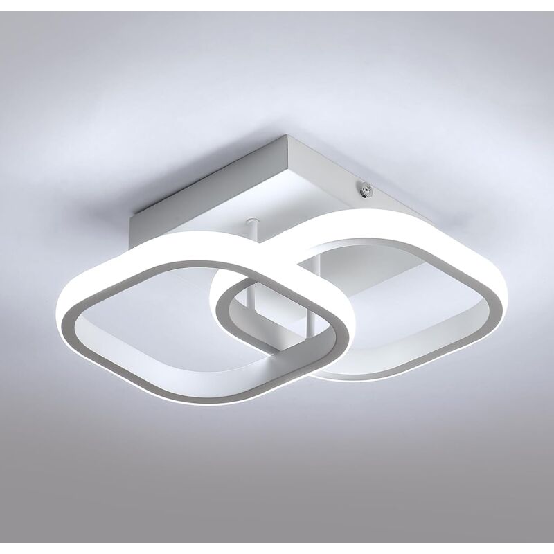 foto del prodotto comely plafoniera led moderna, lampada da soffitto quadrata in acrilico diametro 19 cm per camera da letto, soggiorno, cucina, corridoio 22w