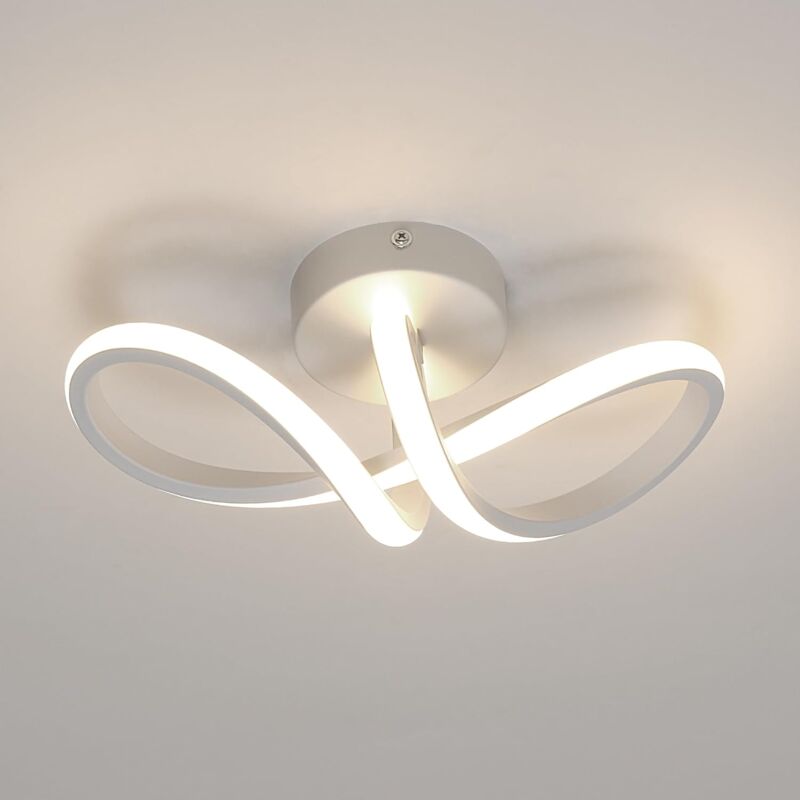 foto del prodotto comely plafoniera led moderna, luminaria a soffitto curva, illuminazione da soffitto per salotto, camera da letto, cucina, sala da pranzo 16w