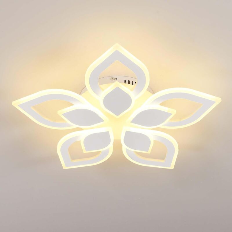 foto del prodotto comely plafoniera led moderna per soggiorno, 65w 7312lm lampada da soffitto led con design creativo a petalo 56cm, lampada da soffitto led bianca
