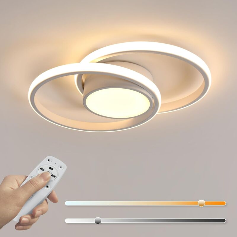 foto del prodotto comely plafoniera led moderna per soggiorno, luminaria da soffitto per cucina, lampada da soffitto rotonda per camera e soggiorno, diametro 40cm
