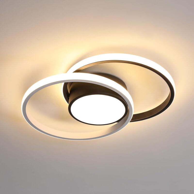 foto del prodotto comely plafoniera led moderna per soggiorno, luminaria da soffitto per cucina, lampada da soffitto rotonda per camera e soggiorno, diametro 40cm