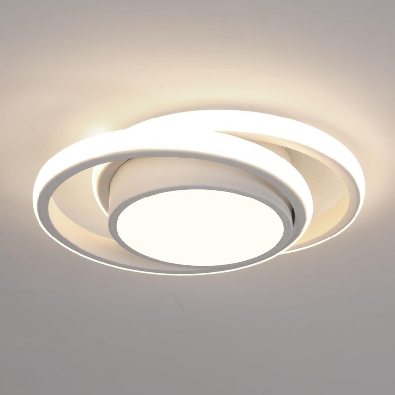 foto del prodotto comely plafoniera led rotonda 32w 2350lm, lampada da soffitto moderna per corridoio, camera da letto, bagno, cucina, soggiorno, diametro 27cm