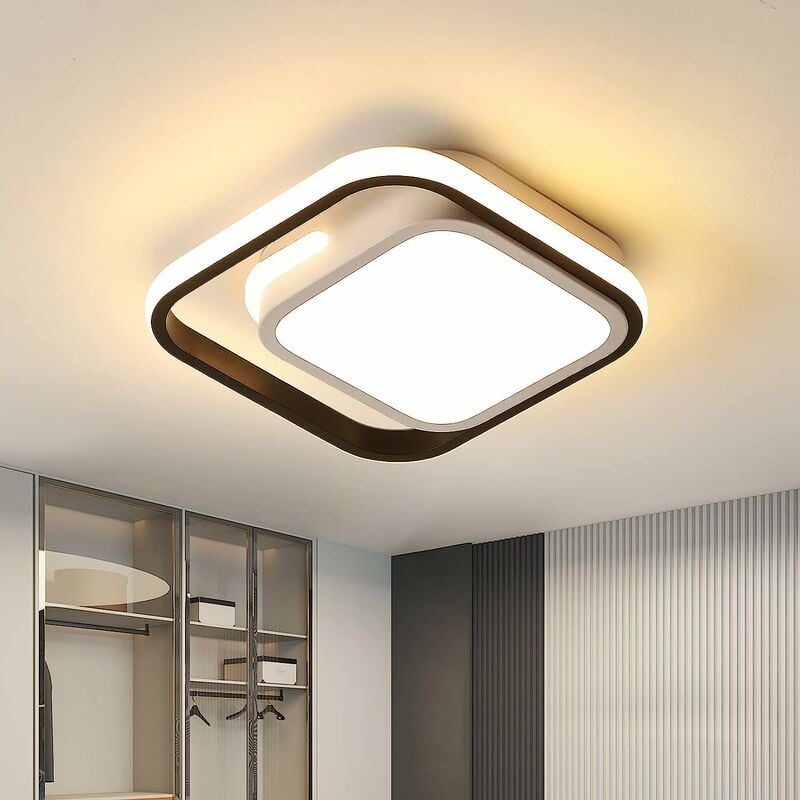 foto del prodotto comely plafoniera moderna a led a luce calda, plafoniera a led quadrata da 20 w, plafoniera in metallo acrilico 3000 k adatta per camera da letto,