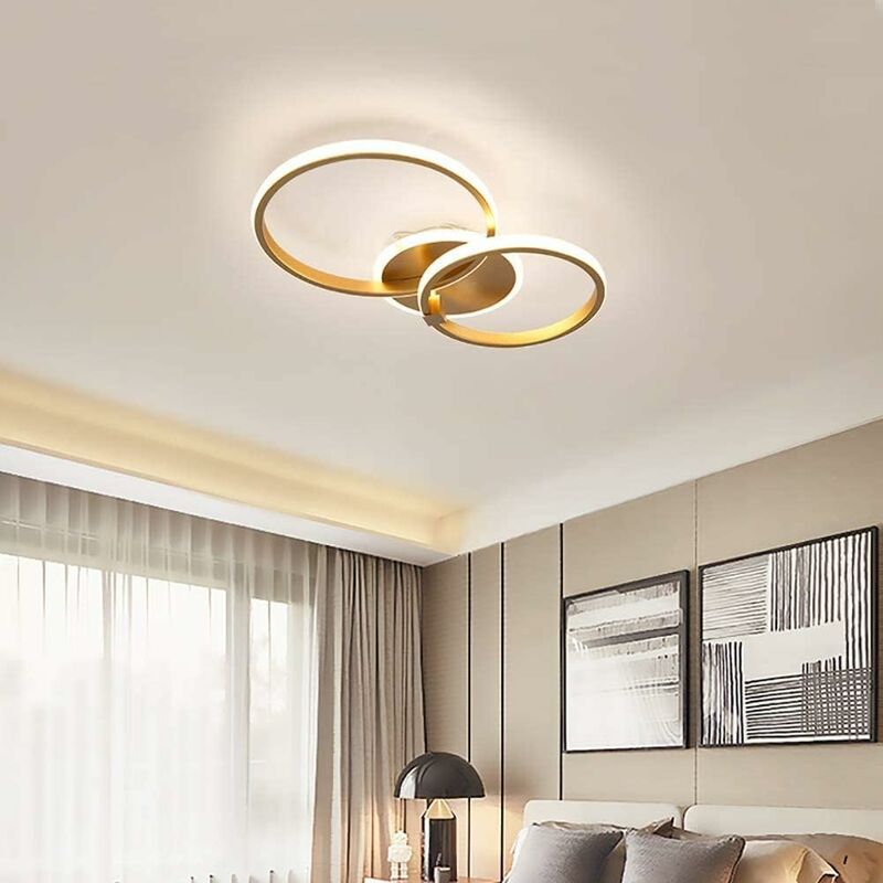 foto del prodotto comely plafoniera moderna a led, lampada da soffitto rotonda 42w 3500lm, lampadario a led in alluminio e plafoniera in acrilico per soggiorno,