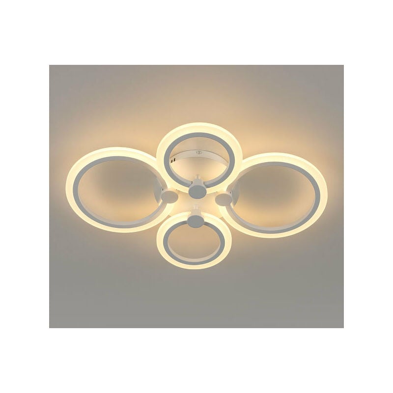 foto del prodotto comely plafoniera moderna a led plafoniera creativa a 4 teste 34w, luce calda 3000k, plafoniera in metallo acrilico per soggiorno, camera da