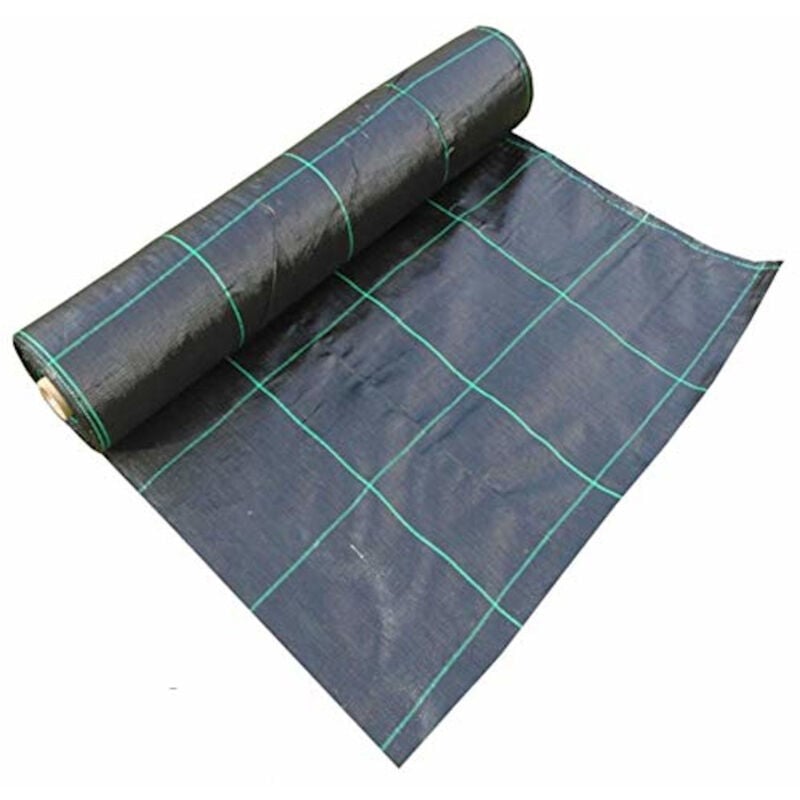 foto del prodotto comercial candela telo pacciamatura 2 x 100 m larghezzaxlunghezza 90 g m2 polietilene alta densit quadrato 33x33 cm colore nero