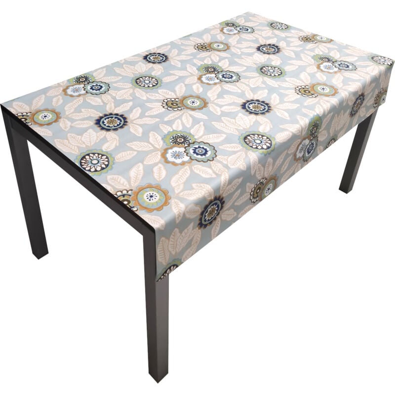 foto del prodotto comercial candela tovaglia pvc base poliestere antimacchia fiori 140x140 cm