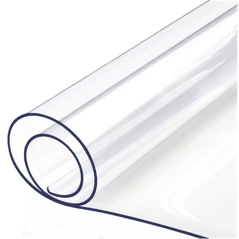foto del prodotto comercial candela tovaglia tavolo trasparente spessore 1,4 mm 140x220cm 100 pvc gomma protettore per mobili